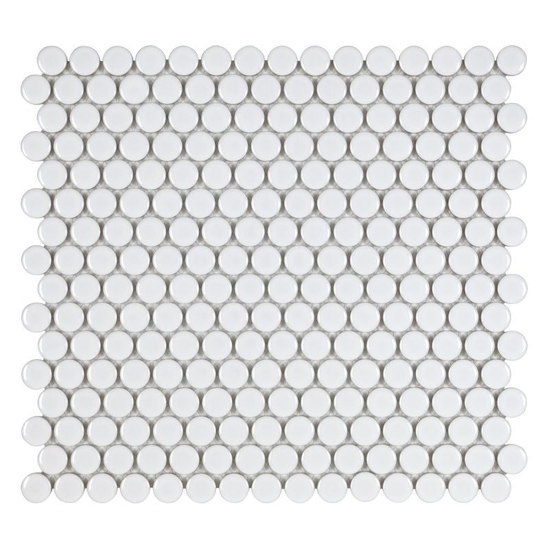Anthology Porcelart 12" x 12" Glossy Porcelain Circular Mosaic