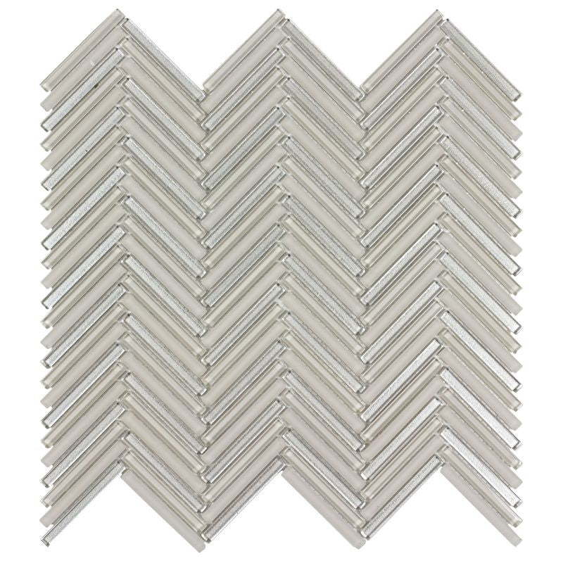 Anthology Seasons 10" x 10" Glass Herringbone Mosaic