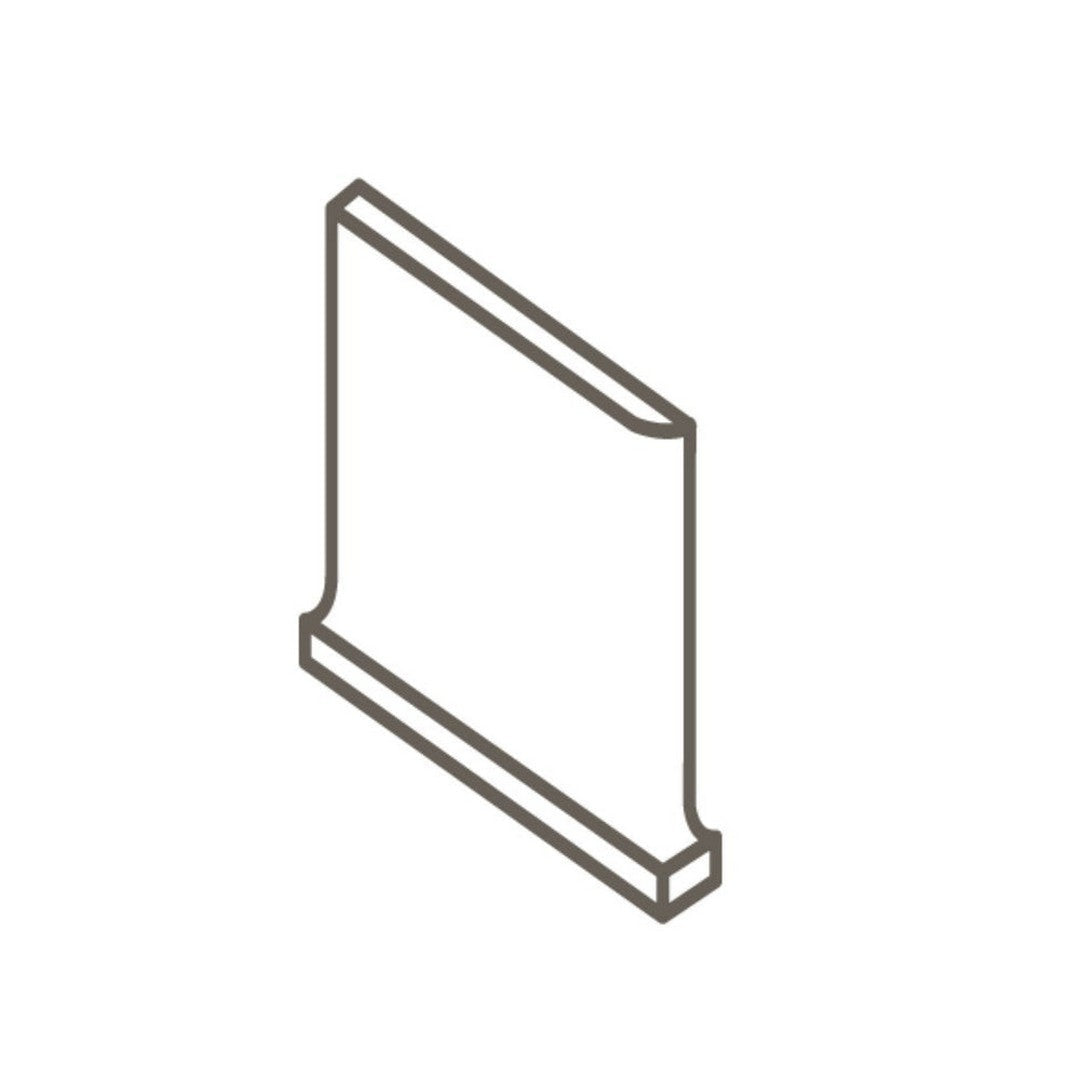 American Olean Questep 5" x 6" Quarry Round Top Cove Base Corner Left