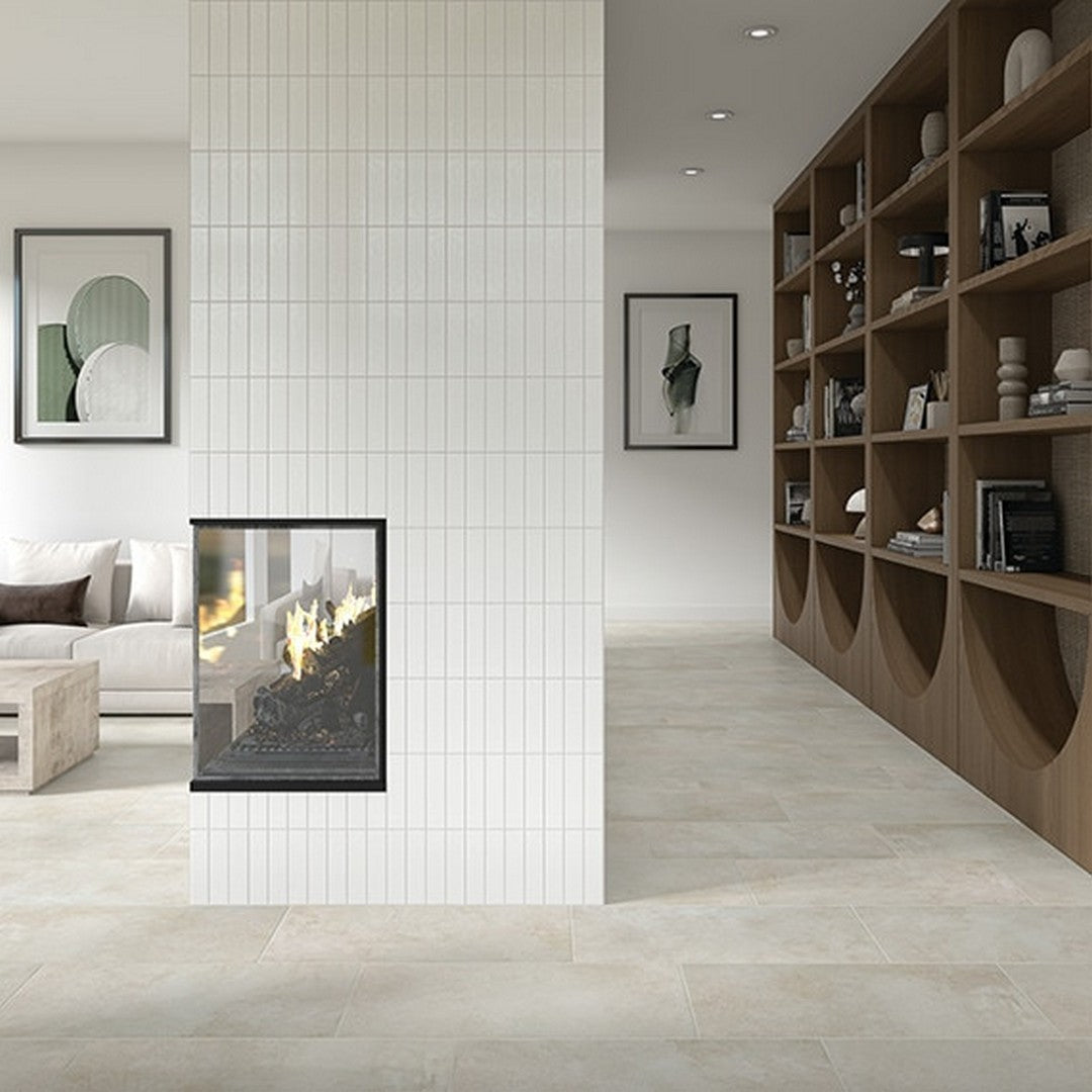 American-Olean-Color-Story-Pinstripes-2-x-8-Glossy-Ceramic-Fluted-Wall-Tile-Ice-White