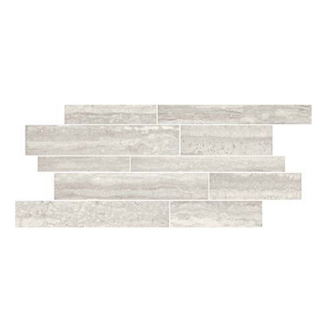Panaria Ceramica Flow 12" x 28" Natural Muretto Porcelain Mosaic