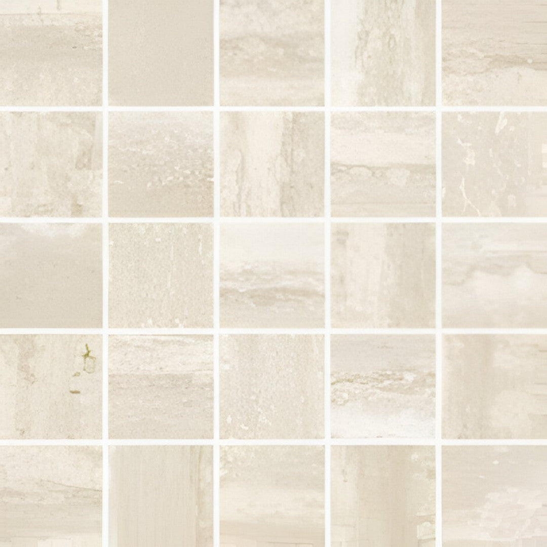Panaria Ceramica Flow 12" x 12" Natural Porcelain 2.4" Mosaic