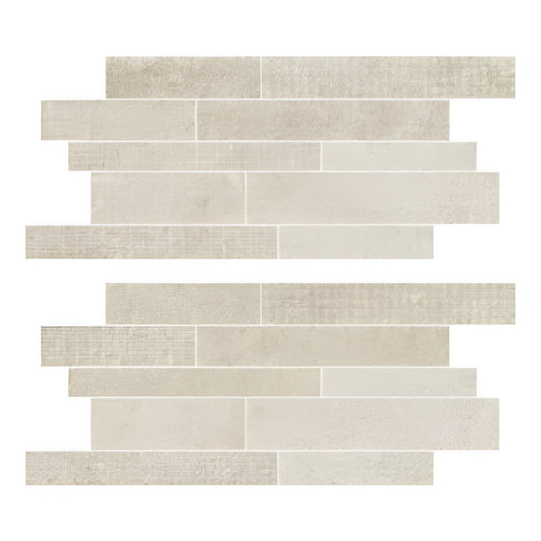Panaria Ceramica Home 12" x 28" Rectified Natural Muretto Porcelain Mosaic