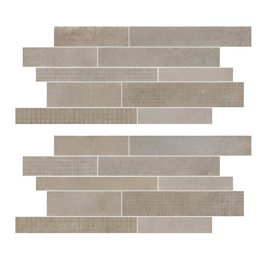 Panaria Ceramica Home 12" x 28" Rectified Natural Muretto Porcelain Mosaic