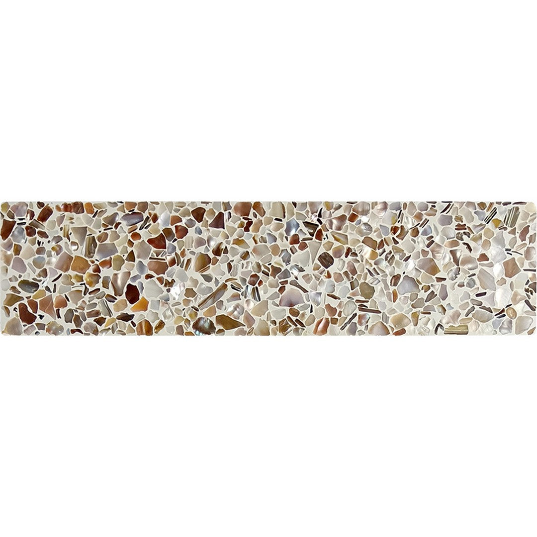 MiR Aquaterra 3" x 12" Glossy Natural Natural Stone Brick Mosaic