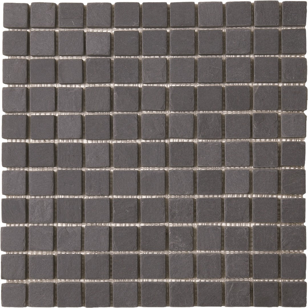 Bati Orient White & Grey Marble Classic 12" x 12" Slate 1" Mosaic