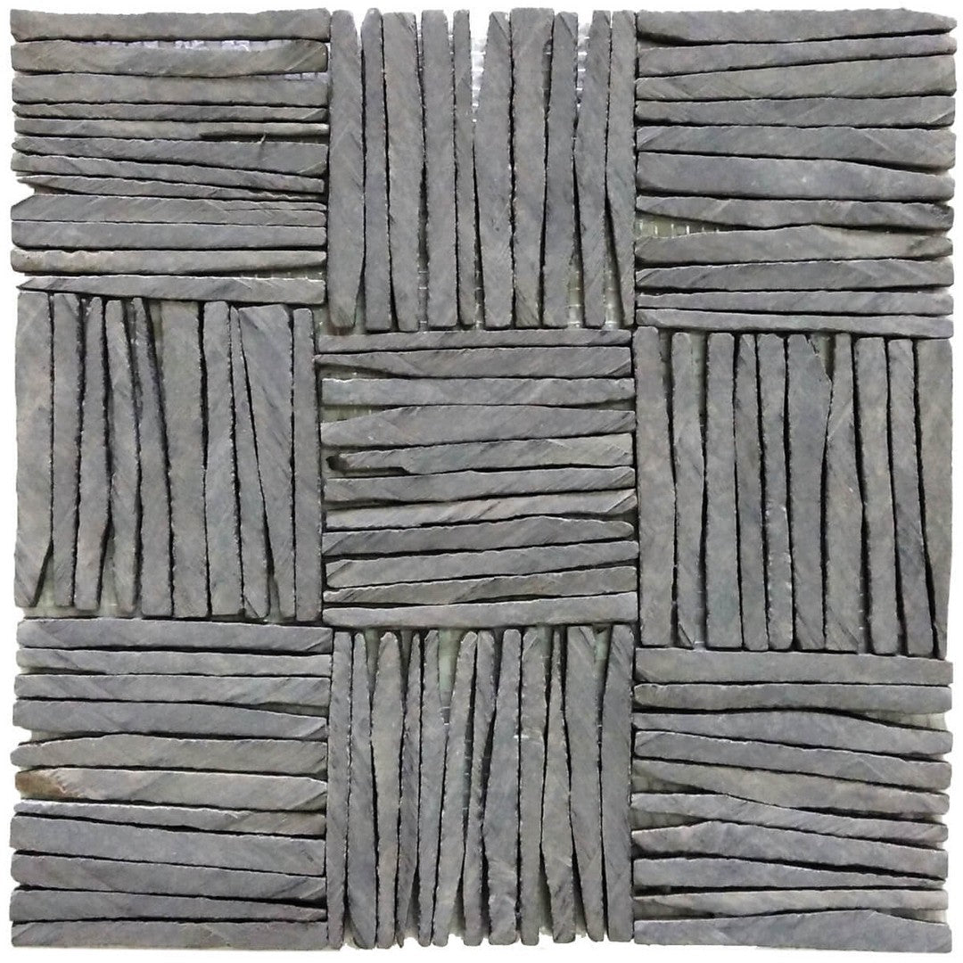 Bati Orient Opus Floor 12" x 12" Wall Cladding Multiple Square Slate Mosaic