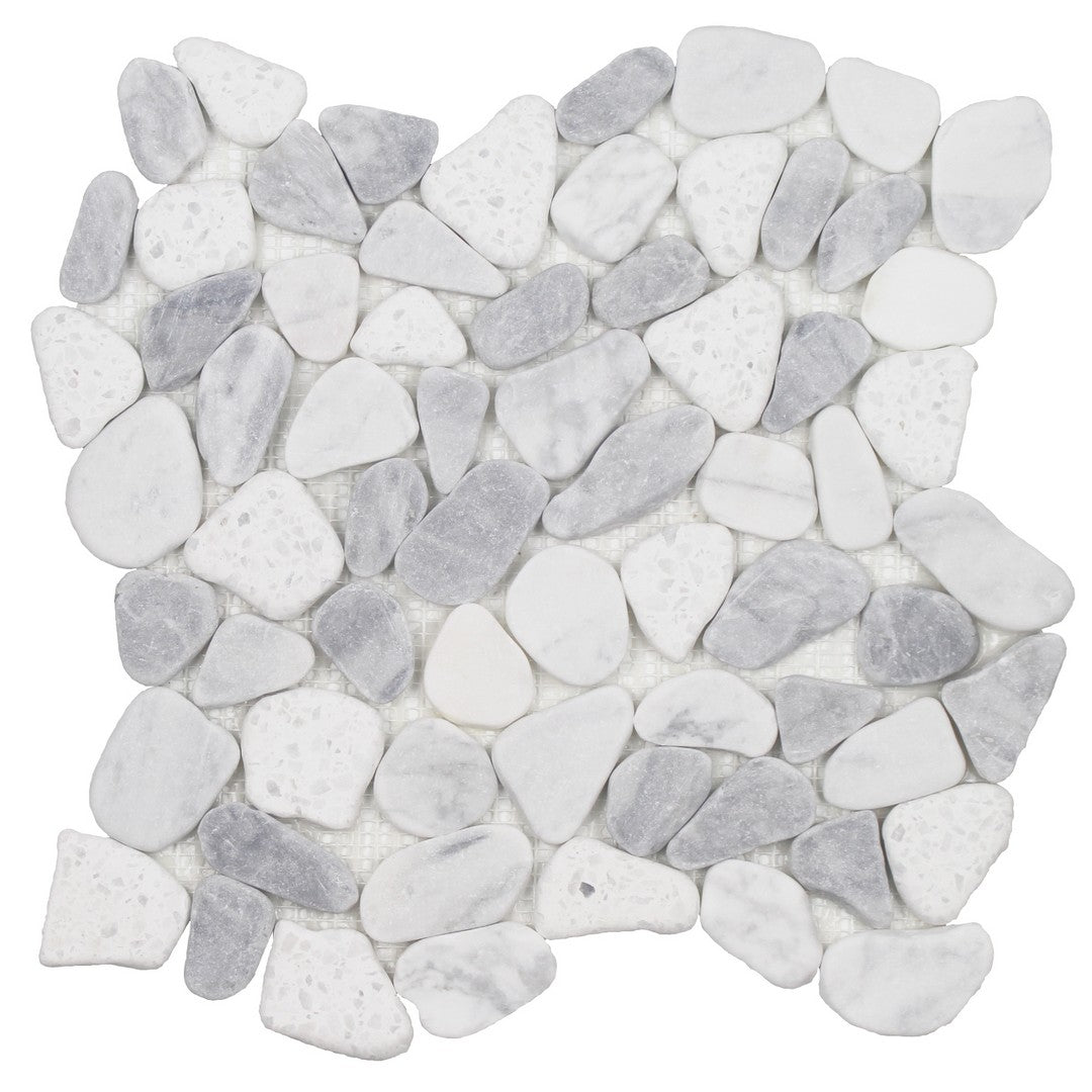 Tesoro Ocean Stones 12" x 12" Natural Stone Sliced Mosaic