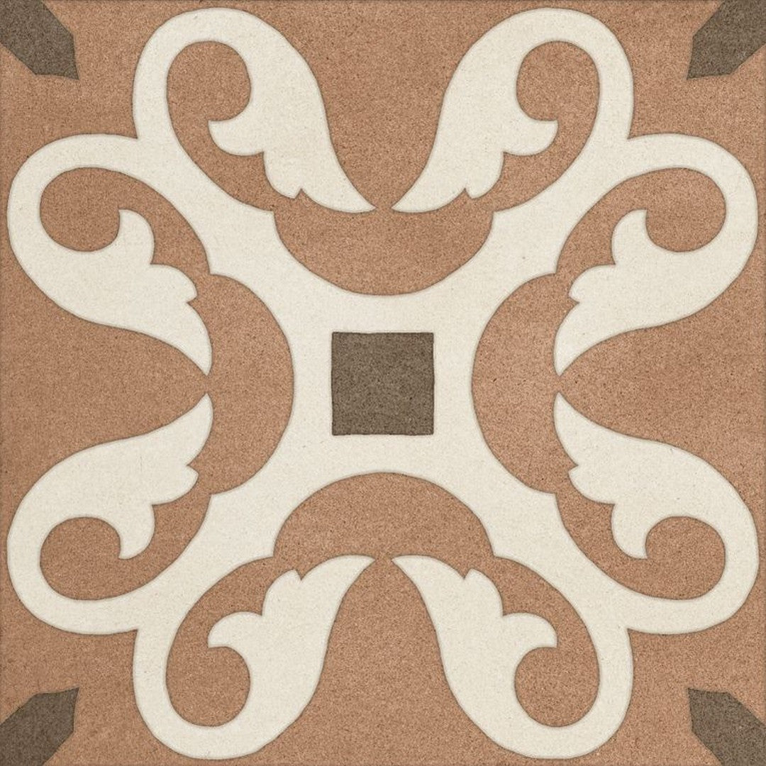 Arizona Cementine Retro 8" x 8" Matte Rectified Glazed Porcelain Deco Tile