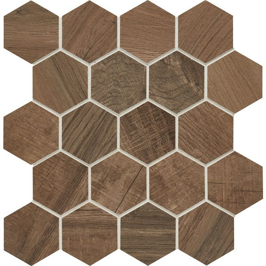 Arizona Aequa 10.5" x 11.25" Matte Rectified Porcelain 2.5" Hexagon Mosaic