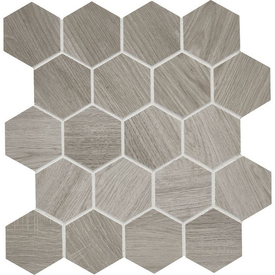 Arizona Aequa 10.5" x 11.25" Matte Rectified Porcelain 2.5" Hexagon Mosaic