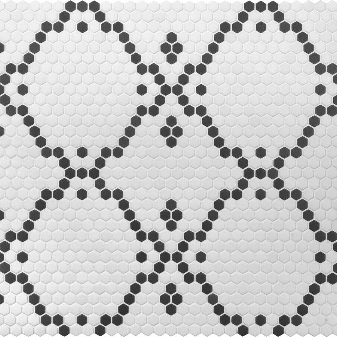 Arizona Geometro 2.0 Bisou 13" x 13" Matte Rectified Glass Hexagon Mosaic