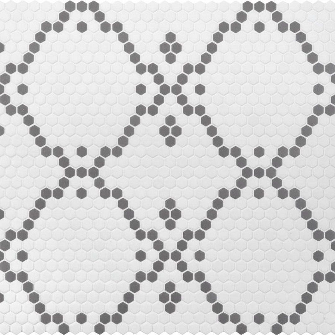 Arizona Geometro 2.0 Bisou 13" x 13" Matte Rectified Glass Hexagon Mosaic