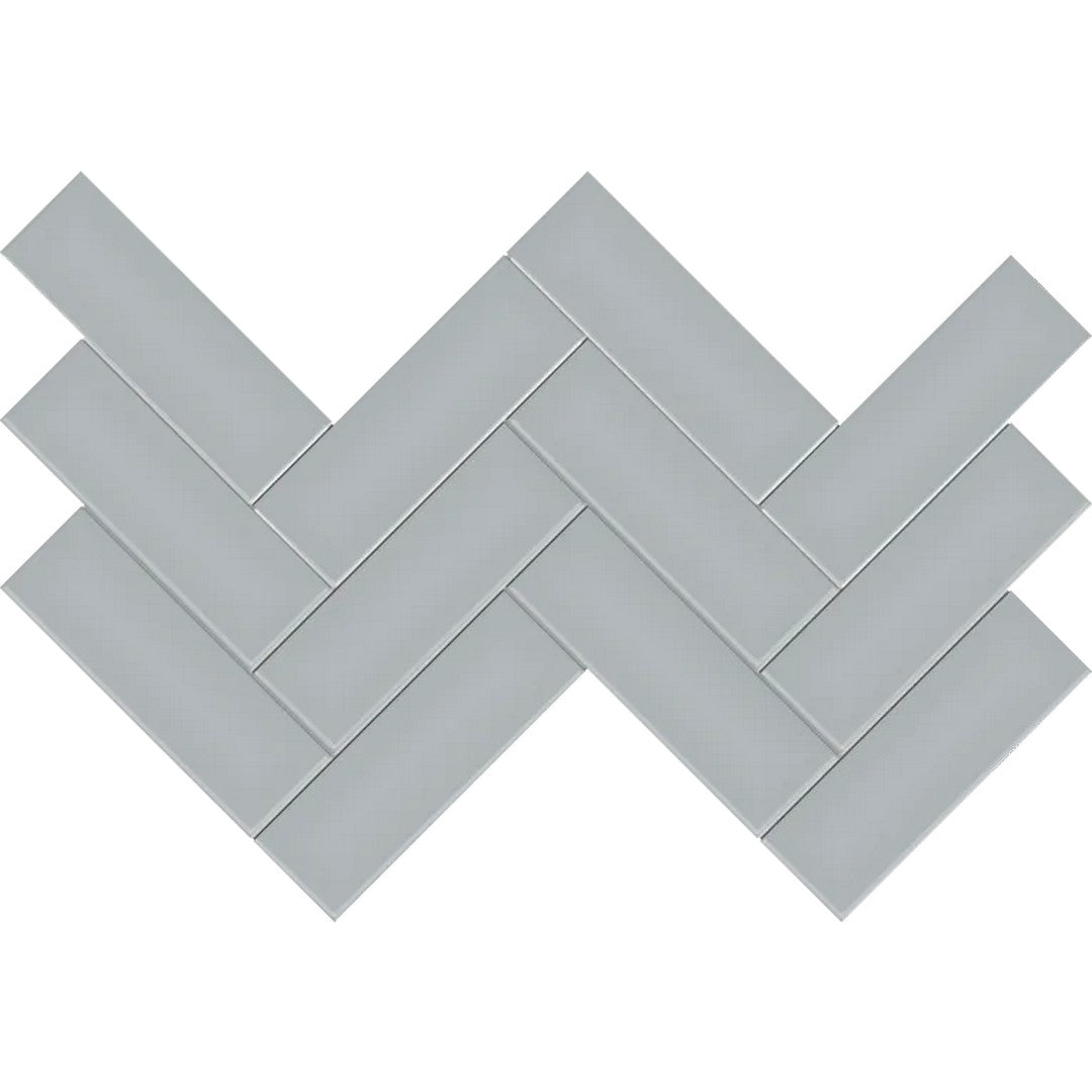 Arizona S-Series 11.6" x 11.75" Glossy Glazed Porcelain 2x6" Herringbone Mosaic