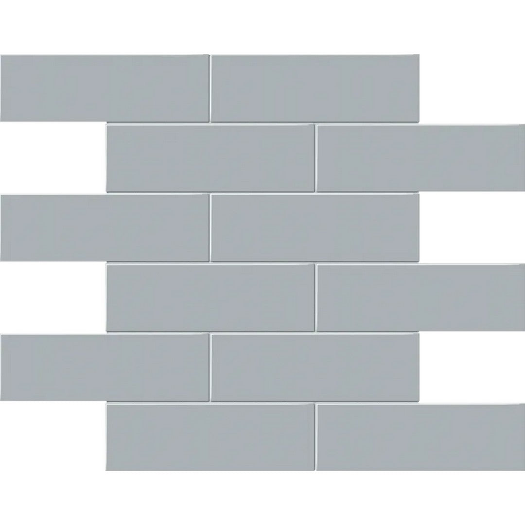 Arizona S-Series 11.6" x 11.75" Glossy Glazed Porcelain 2x6" Staggered Mosaic