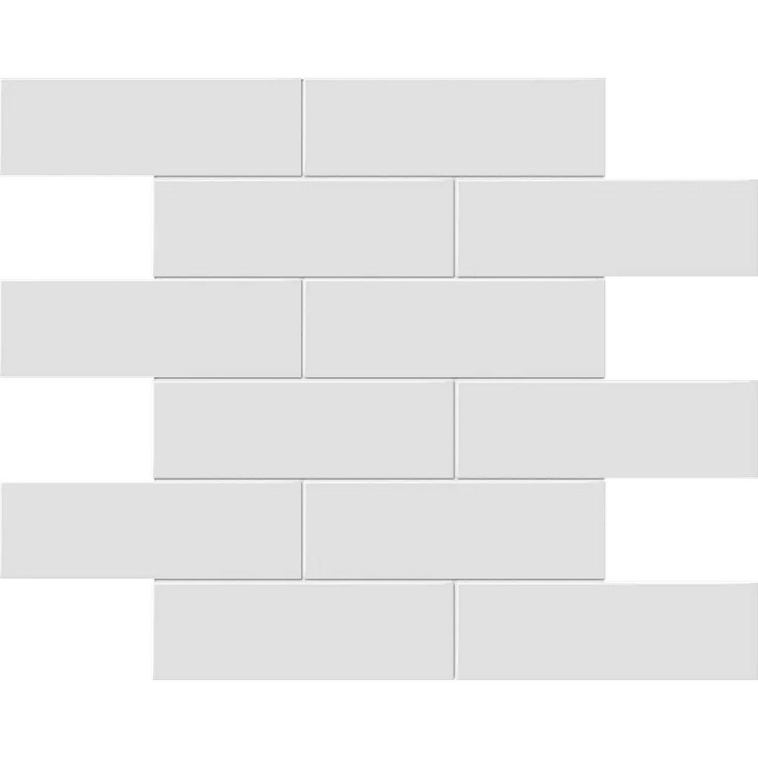 Arizona S-Series 11.6" x 11.75" Glossy Glazed Porcelain 2x6" Staggered Mosaic