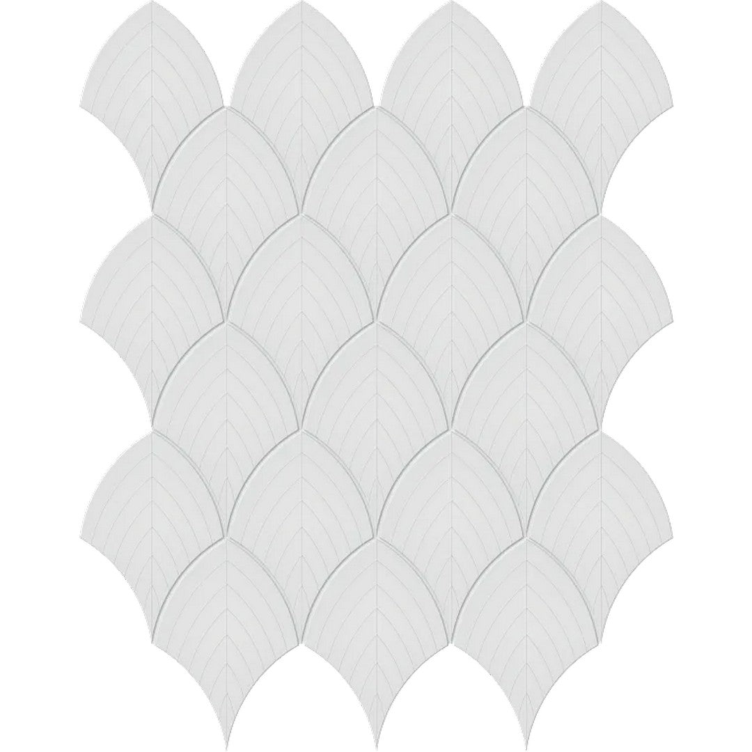 Arizona S-Series 12" x 12" Glossy Glazed Porcelain Scallop Mosaic