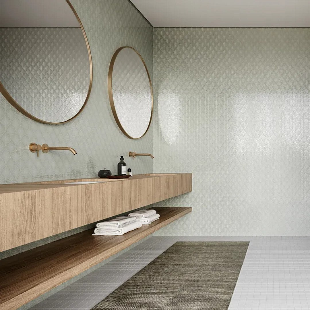 Arizona-S-Series-12-x-12-Glossy-Glazed-Porcelain-Scallop-Mosaic-Cloud-Blue