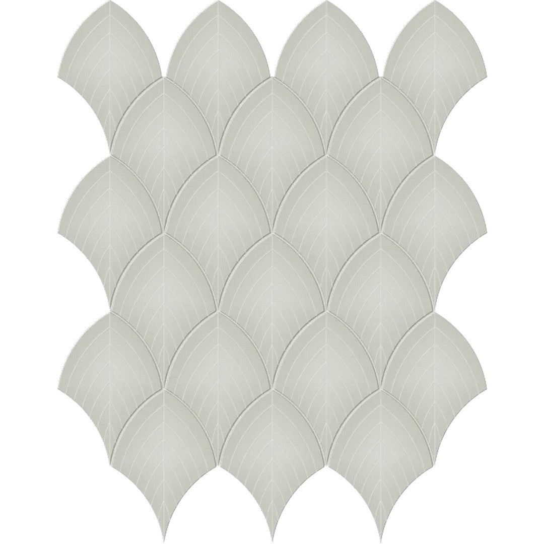 Arizona S-Series 12" x 12" Glossy Glazed Porcelain Scallop Mosaic