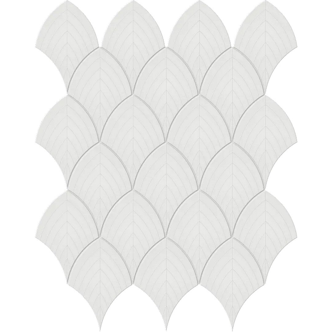 Arizona S-Series 12" x 12" Glossy Glazed Porcelain Scallop Mosaic