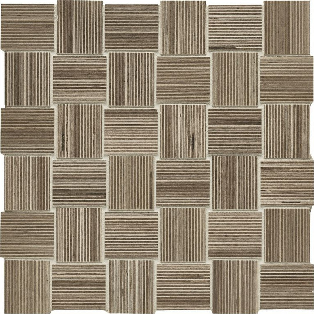 Arizona Shibusa 11.75" x 11.85" Porcelain 2" Basketweave Mosaic