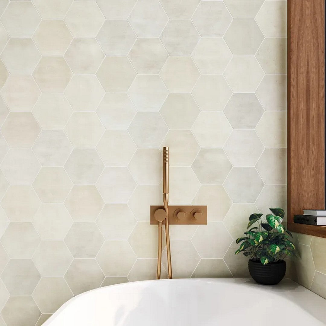 Arizona-Spark-6-x-7-Matte-Ceramic-Hexagon-Wall-Tile-Ivory