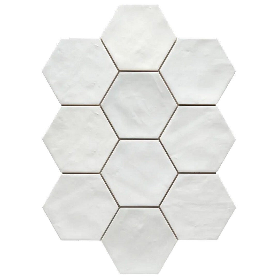 Arizona Spark 6" x 7" Matte Ceramic Hexagon Wall Tile
