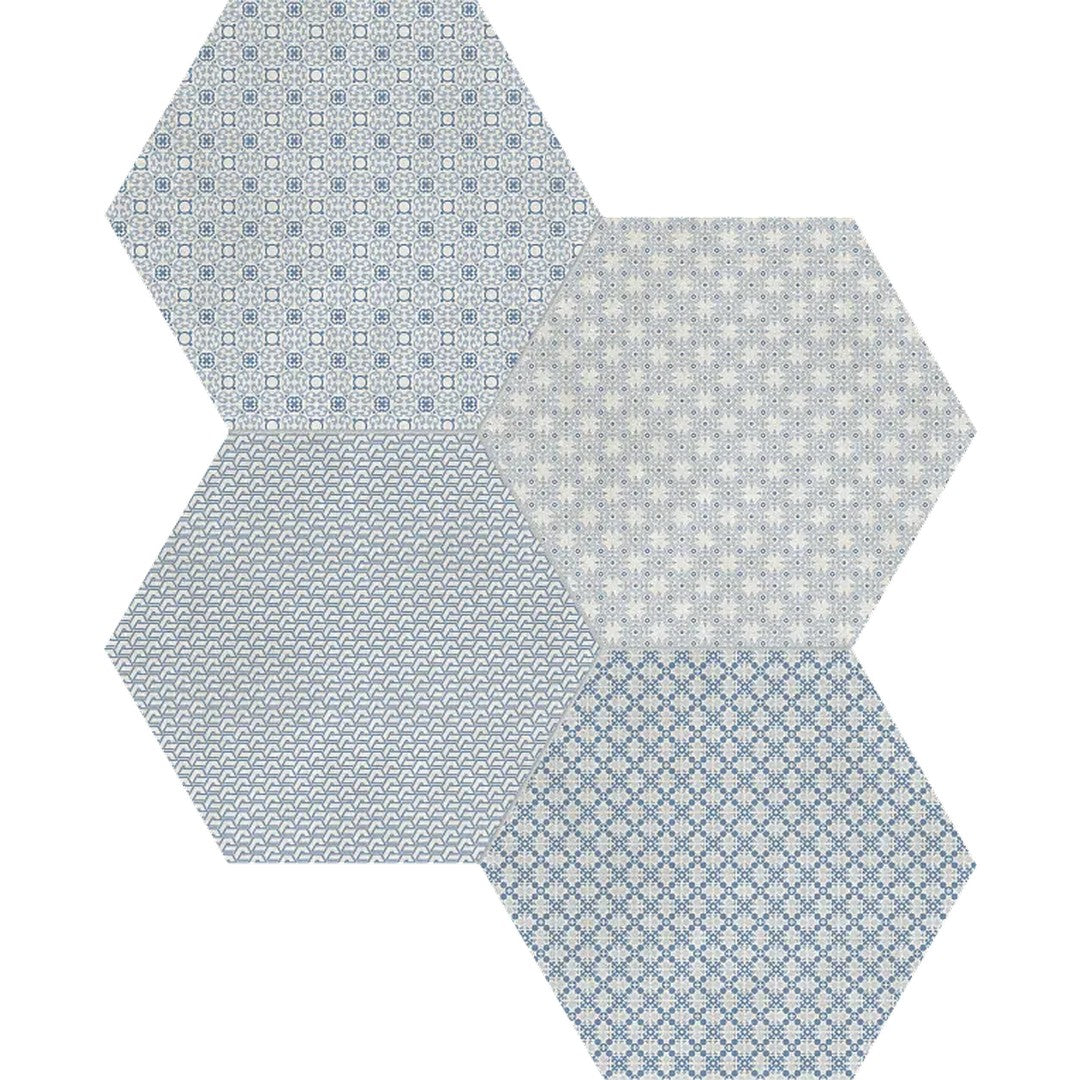 Arizona Tapestri 8.5" Glazed Porcelain Hexagon Mosaic