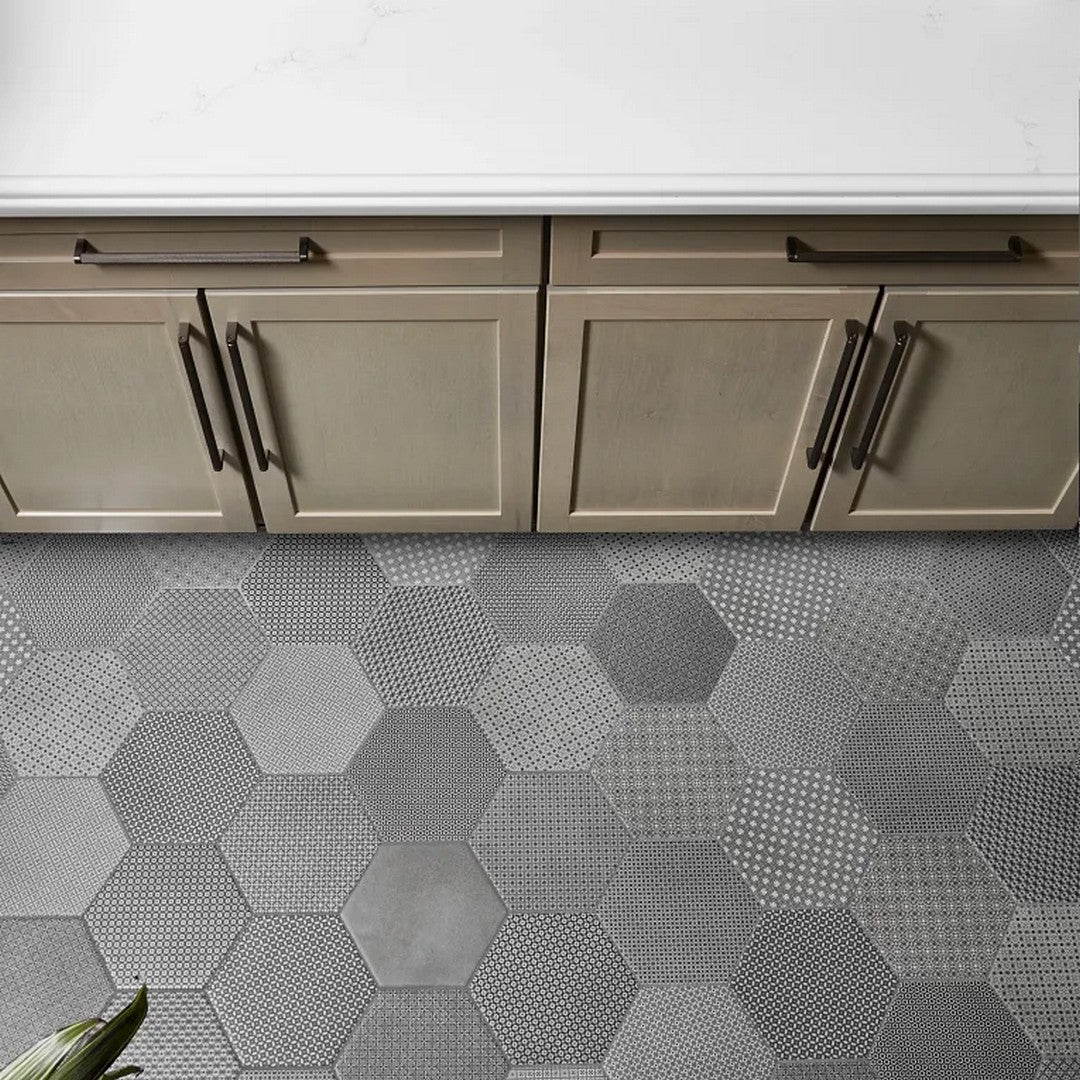 Arizona-Tapestri-8.5-Glazed-Porcelain-Hexagon-Mosaic-Silk-Blend