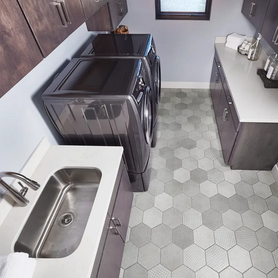 Arizona-Tapestri-8.5-Glazed-Porcelain-Hexagon-Mosaic-Wool-Blend