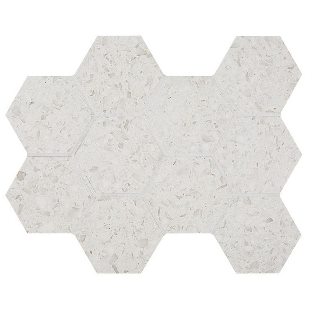 Arizona Terrazzo 11" x 11.25" Rectified Porcelain 4" Hexagon Mosaic