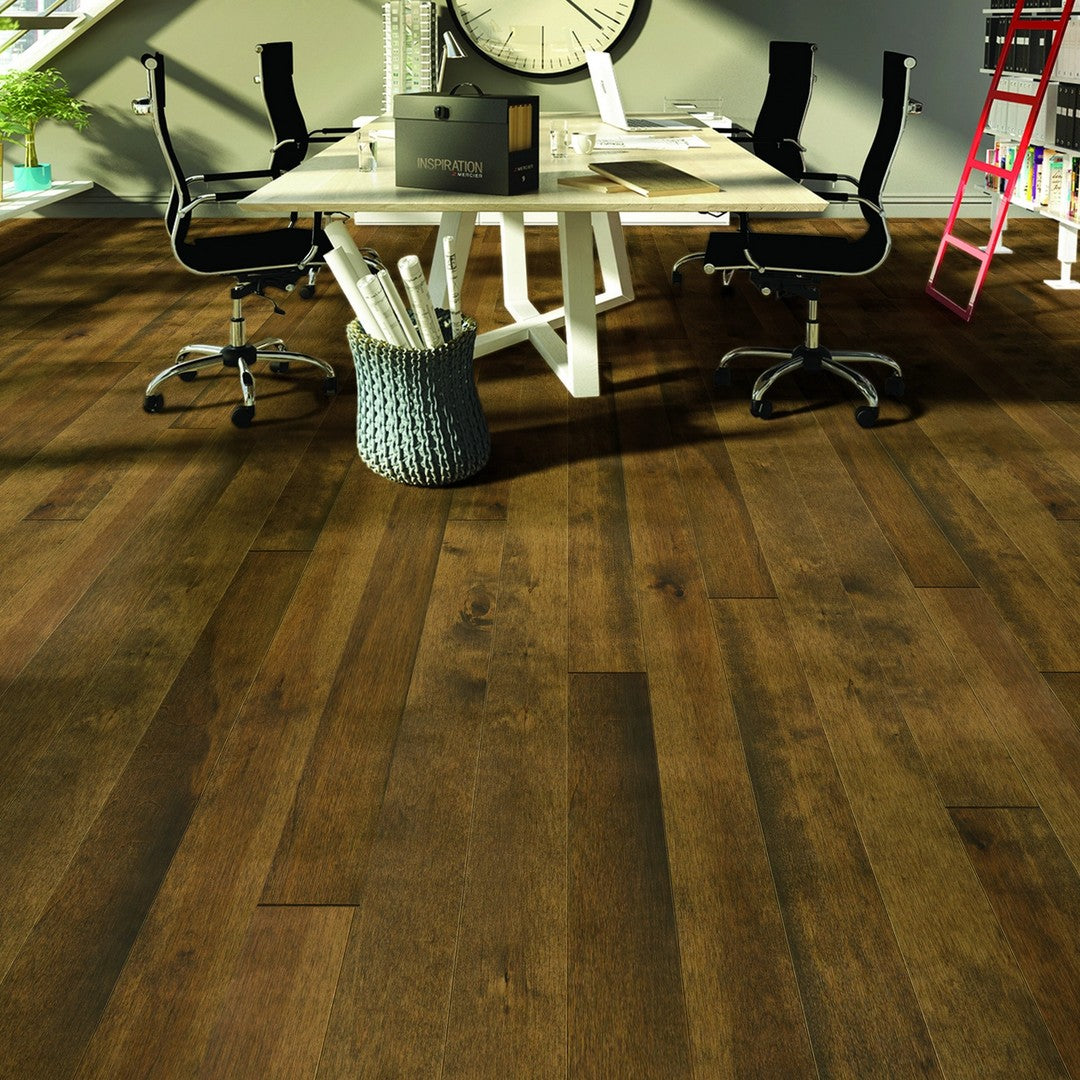 Mercier-Elegancia-Solid-4.25-x-83-Distinction-Yellow-Birch-Satin-19mm-Hardwood-Plank-Acorn-Brown--Yellow-Birch