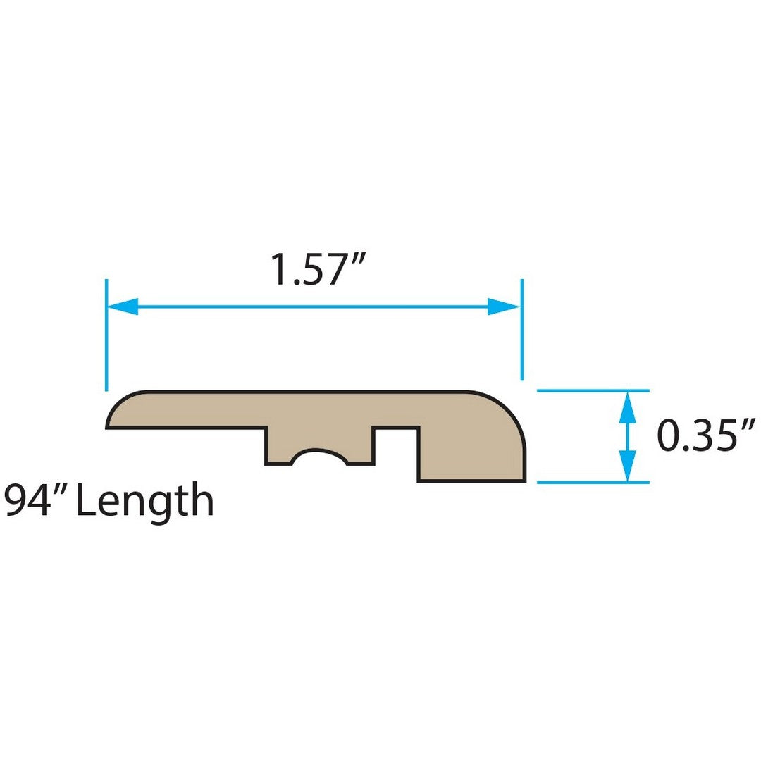 BHW Floors Cayman 1.57" x 94" Vinyl End Cap