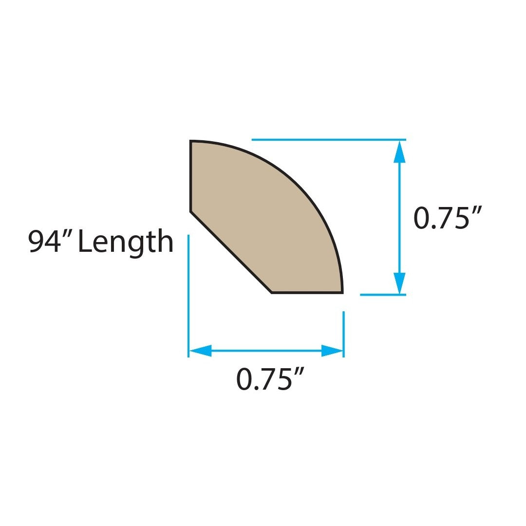 BHW Floors Kingston i4F 0.75" x 94" Laminate Quarter Round