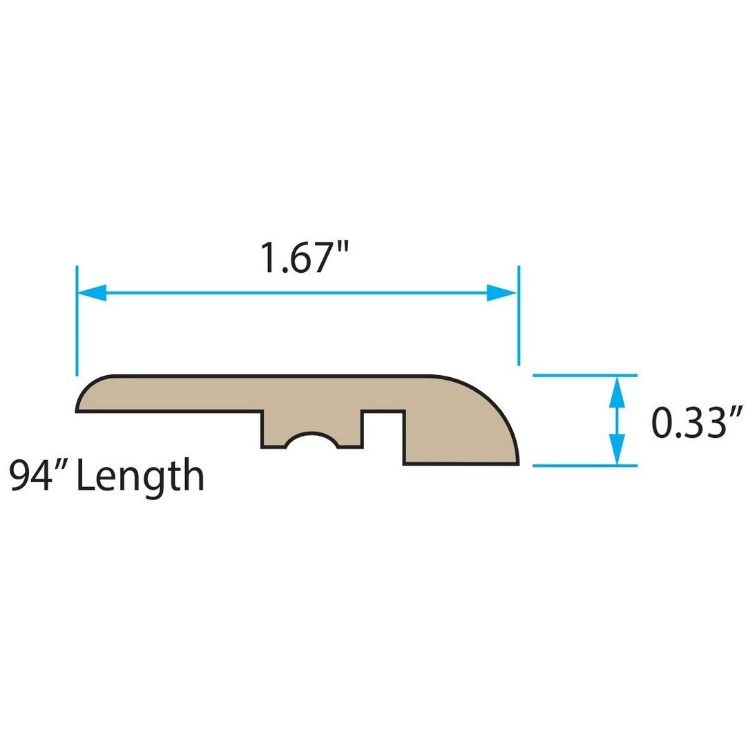 BHW Floors Cayman 1.67" x 94" Vinyl Reducer