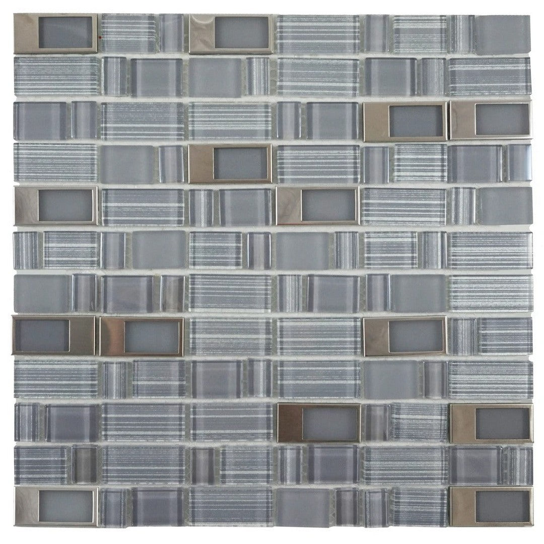 Ottimo-Blends-12-x-12-Glossy-Glass-Mosaic-Grey