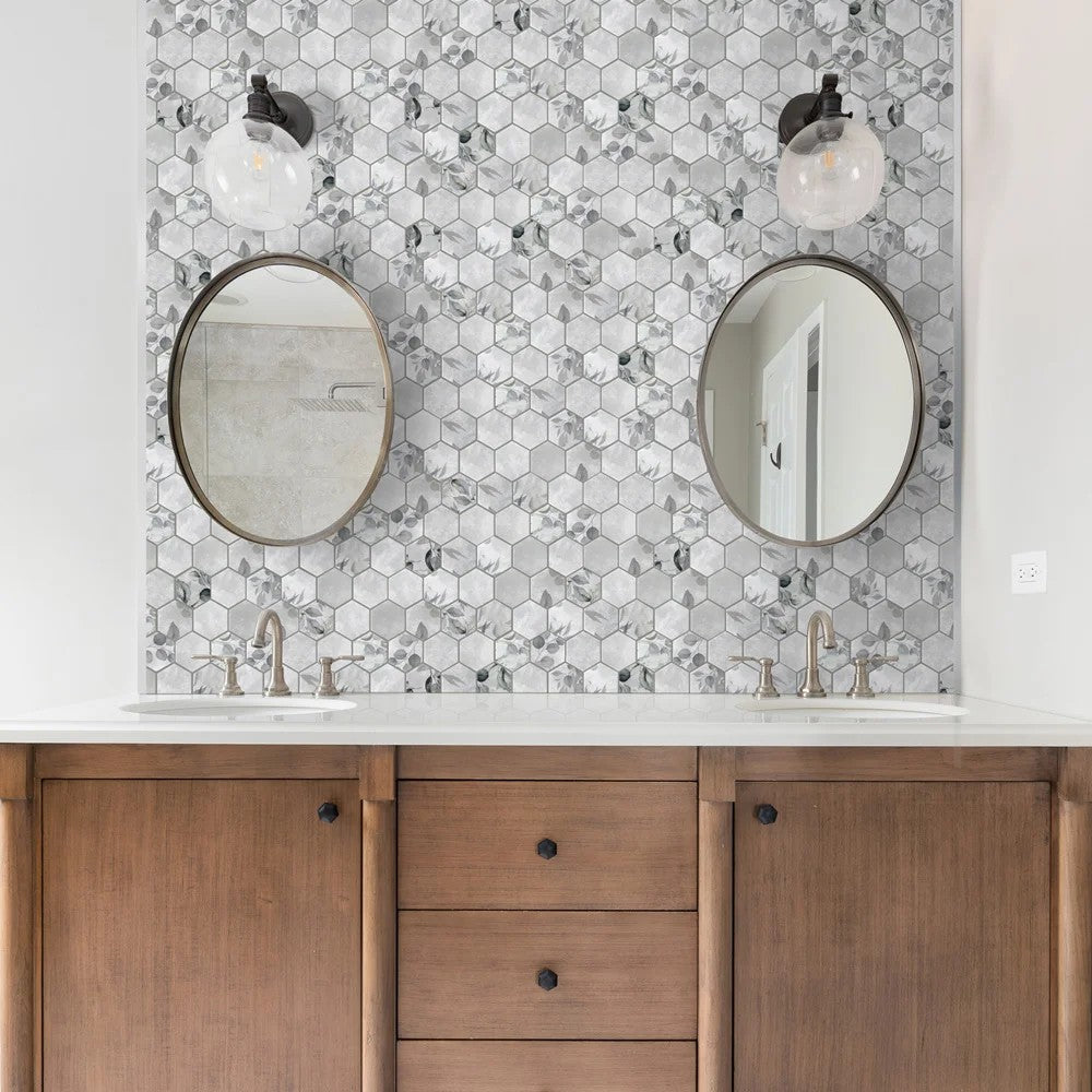 Lungarno-Botanicals-10.20-x-11.73-Pressed-Matte-Glass-3-Hex-Mosaic-Calla