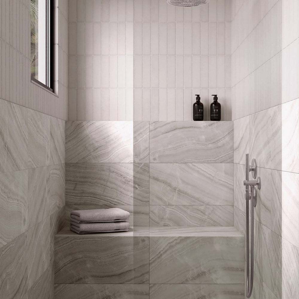 Makoto【超美品】Lost D3.0 Round Tail Bedrosians Makoto 2.5x10 Tile in Shoji White, Tatami Beige, Kumo