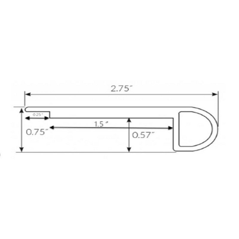 Bruce Lifeseal Classic 2.75" x 94" Vinyl Flush Stairnose