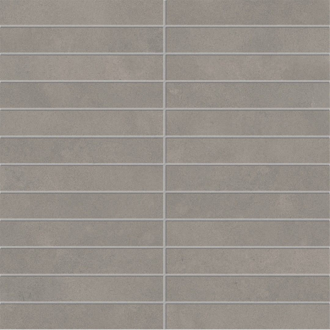 Emser Agio 12" x 12" Rectified Matte 1x6" Stack Porcelain Mosaic