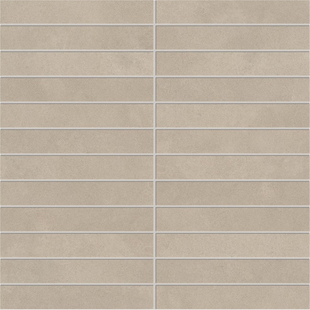 Emser Agio 12" x 12" Rectified Matte 1x6" Stack Porcelain Mosaic