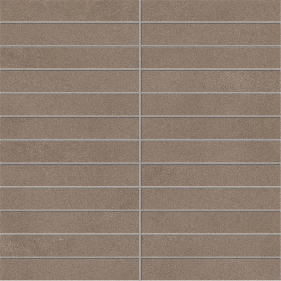 Emser Agio 12" x 12" Rectified Matte 1x6" Stack Porcelain Mosaic
