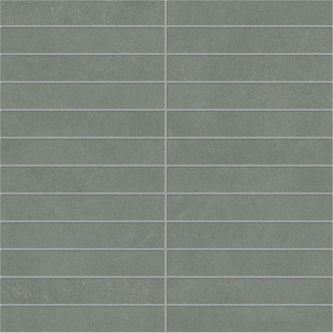 Emser Agio 12" x 12" Rectified Matte 1x6" Stack Porcelain Mosaic