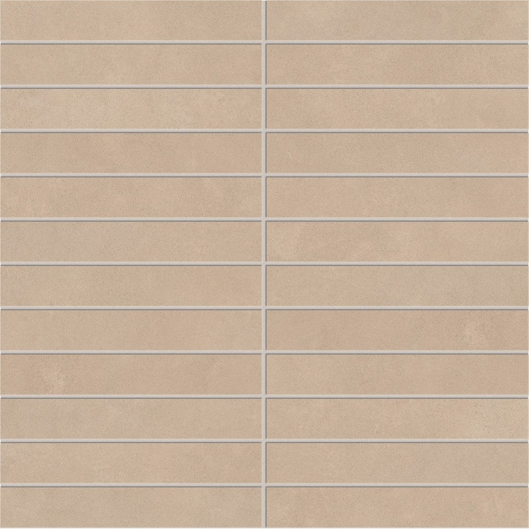 Emser Agio 12" x 12" Rectified Matte 1x6" Stack Porcelain Mosaic