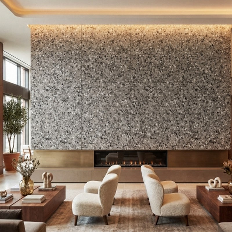 Emser-Milzetti-47-x-110-Rectified-Brushed-Porcelain-Thin-Tile-Pebble-Silver