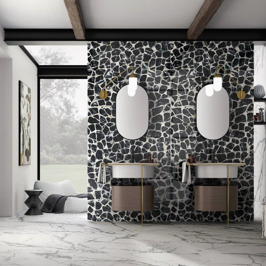 Emser-Zambia-47-x-109-Rectified-Glossy-Deco-Thin-Porcelain-Tile-Turtle