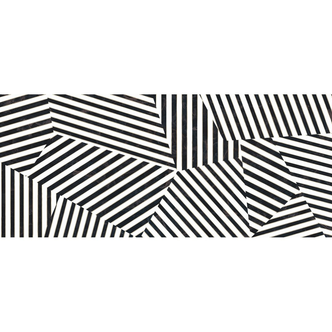 Emser Zambia 47" x 109" Rectified Glossy Deco Thin Porcelain Tile
