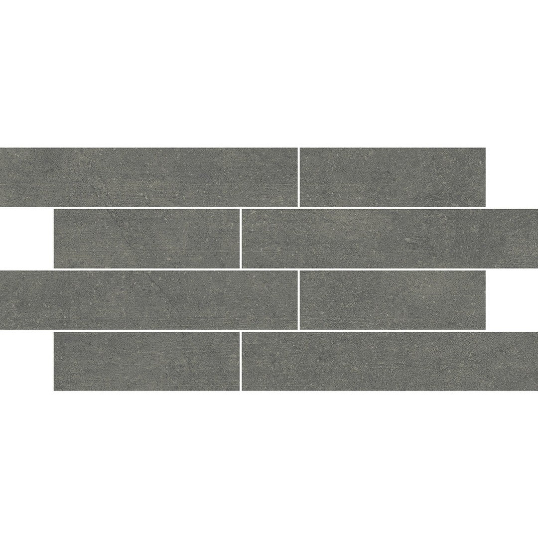 Emser Fixt Cement 12" x 24" Matte Brick Porcelain Mosaic