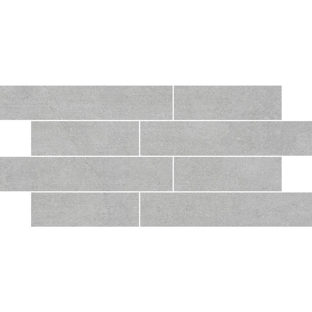 Emser Fixt Cement 12" x 24" Matte Brick Porcelain Mosaic