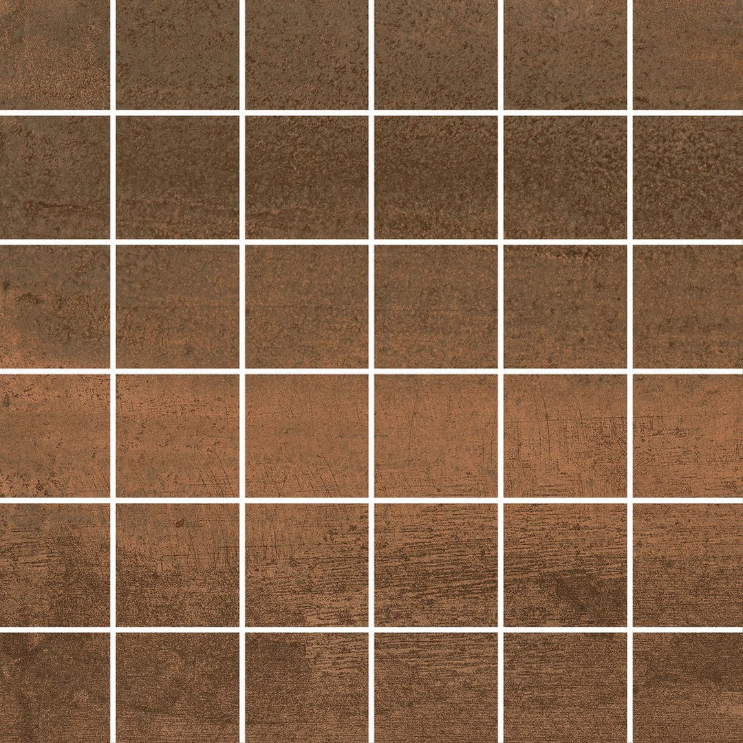 Emser Fixt Metal 12" x 12" Matte Porcelain 2" Mosaic